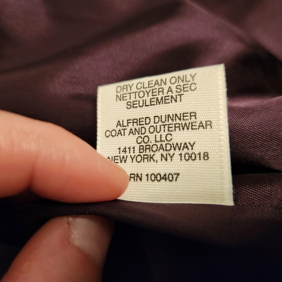 Alfred Dunner purple wool trench coat Size 18 - Picture 11 of 12